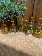 Vintage Amber Glass Spray Bottles | Cottagecore Plant & Herb Decor