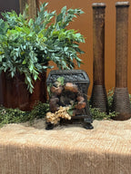 Vintage Clock Base with Lion Feet & Rabbit | Rustic Curiosity Decor