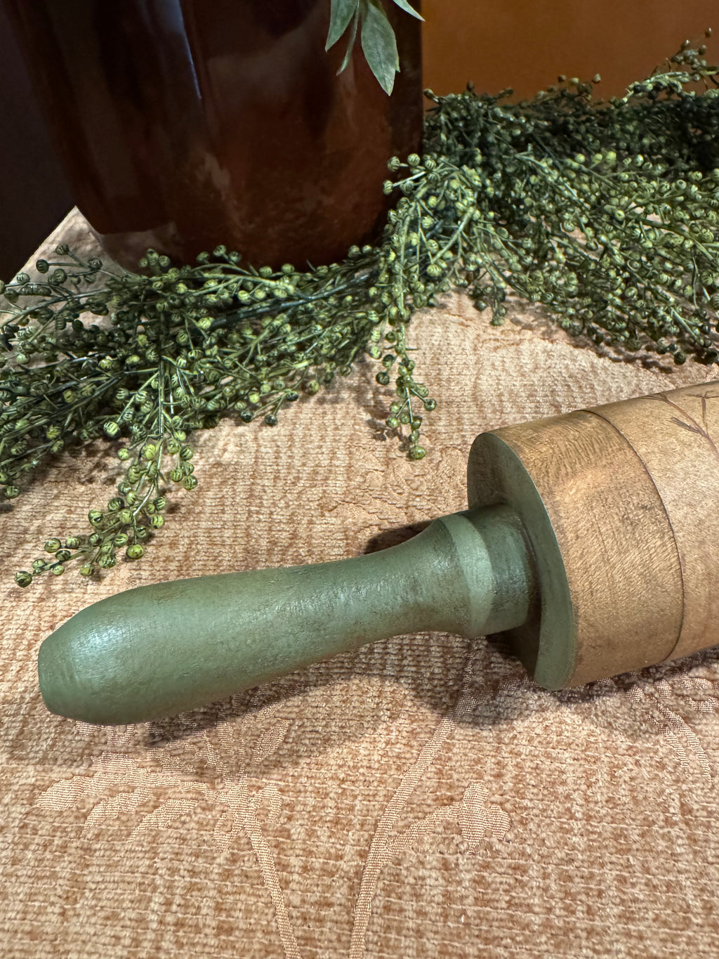 Vintage Wooden Rolling Pin | Rustic Farmhouse Kitchen Decor