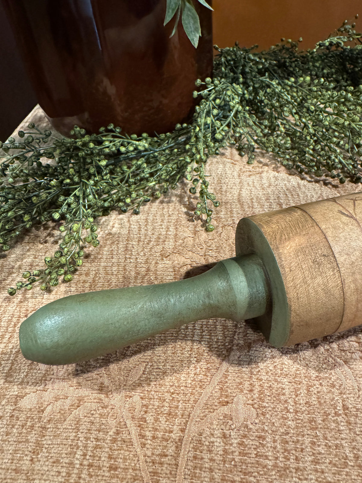Vintage Wooden Rolling Pin | Rustic Farmhouse Kitchen Decor