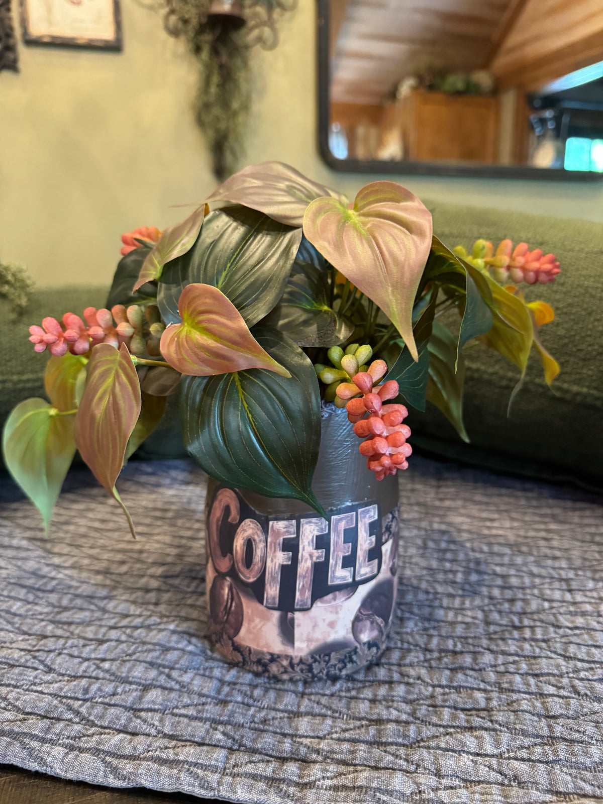 Coffee Plant Planter | Unique Coffee Bar Decor | One-of-a-Kind
