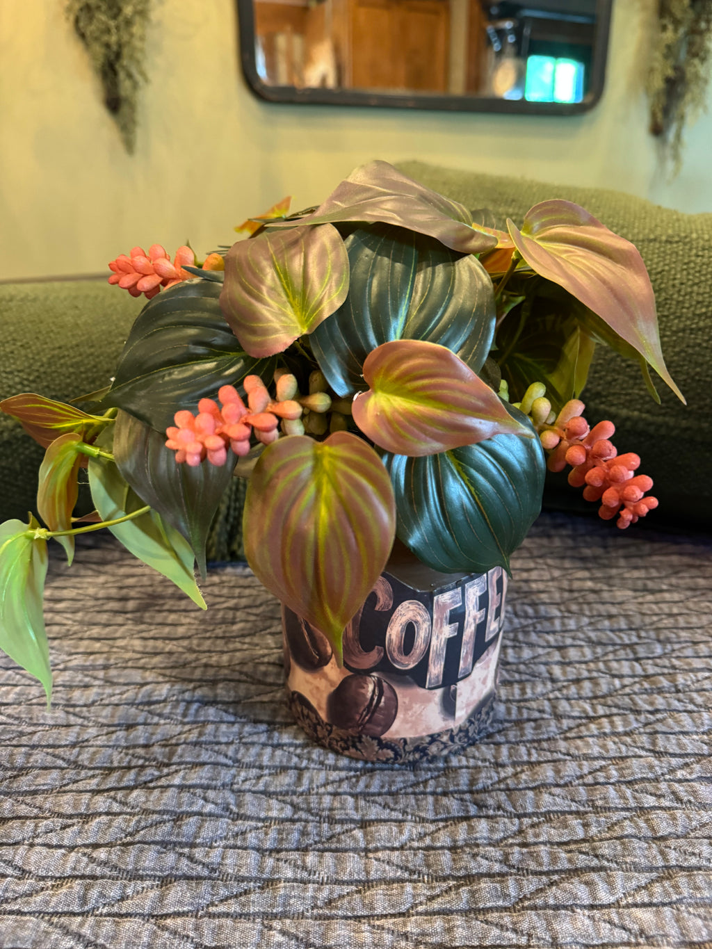 Coffee Plant Planter | Unique Coffee Bar Decor | One-of-a-Kind