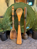 Vintage 1930s Kitchen Utensil Set | Rustic Farmhouse Decor | Set of 3