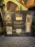 Vintage Wall Pockets with 1890s Ads | Rustic Office Decor | Set of 2