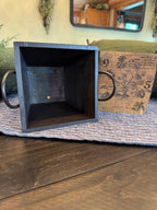 Vintage Wood Box Planters with Nostalgic Paper | Rustic Decor | Set of 2