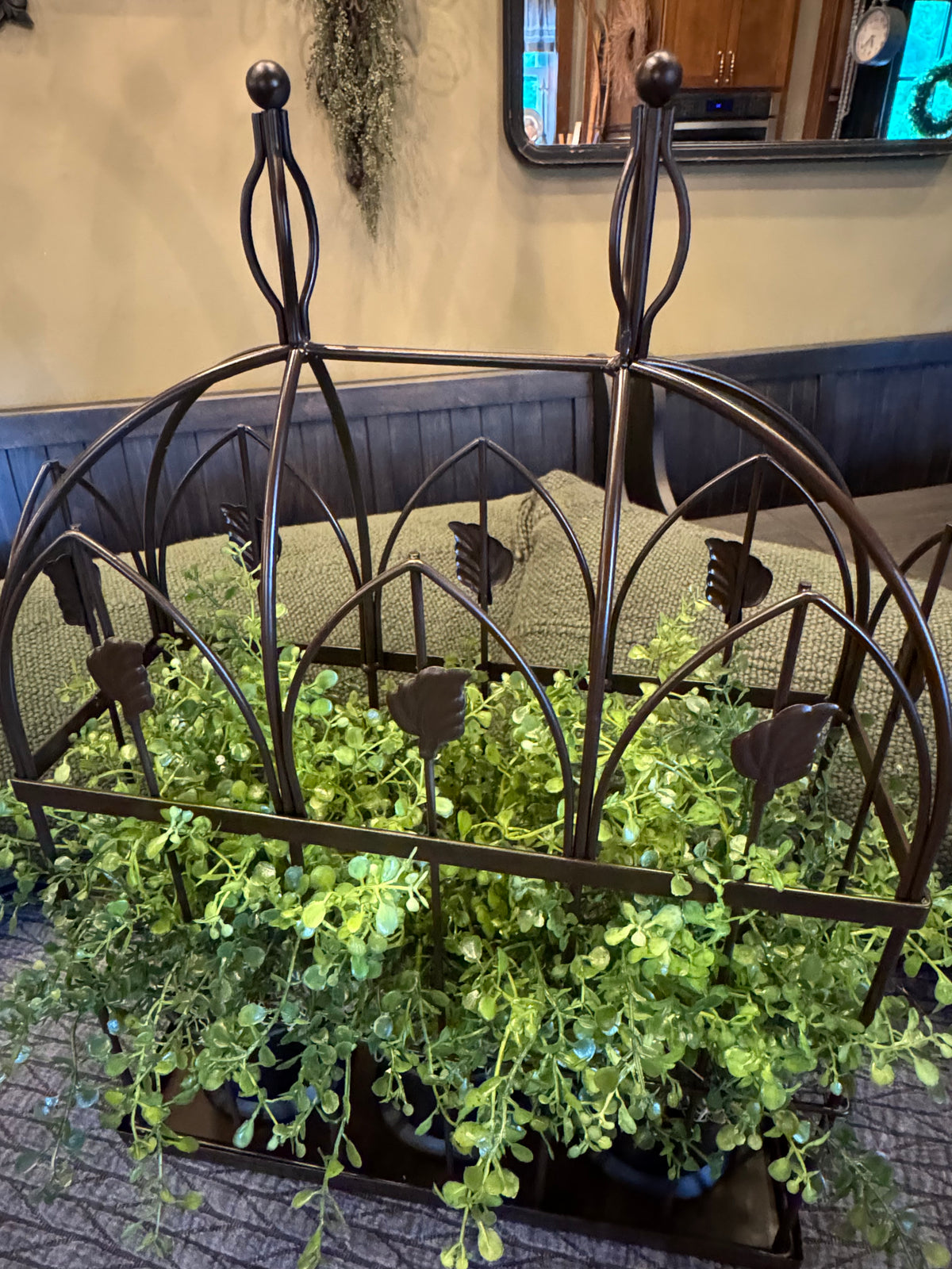 Sculptural Greenery Centerpiece | Rustic Botanical Table Decor