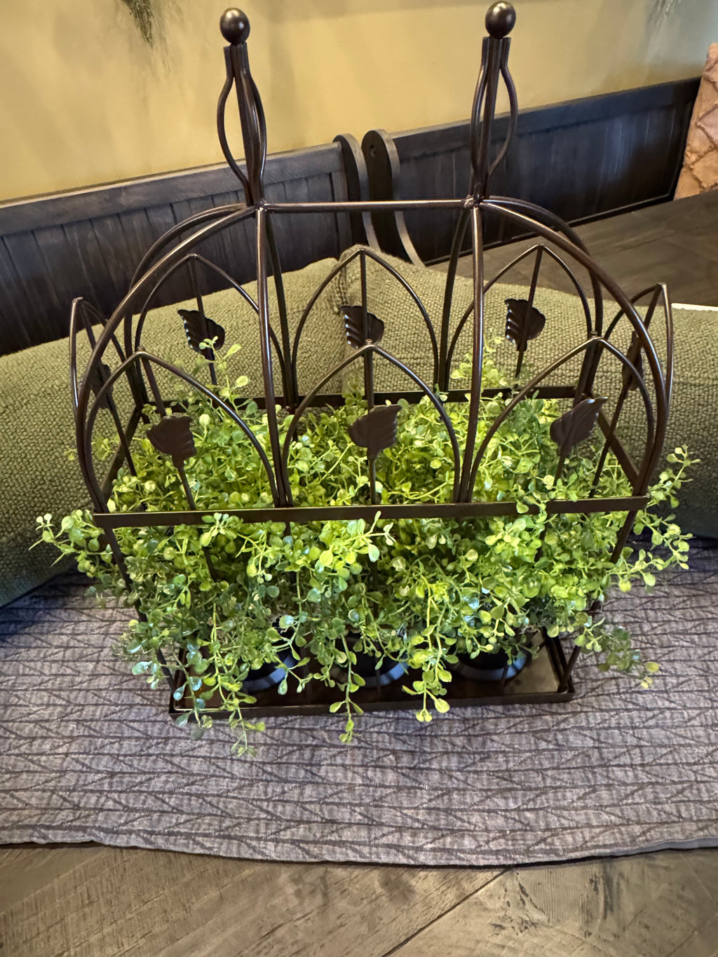 Sculptural Greenery Centerpiece | Rustic Botanical Table Decor