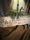 Vintage Parisian Shop Sign | French Rustic Wall Decor | Wood