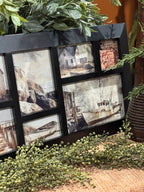 Coastal Framed Art | Aegean Fishing Village | Rustic Wall Decor