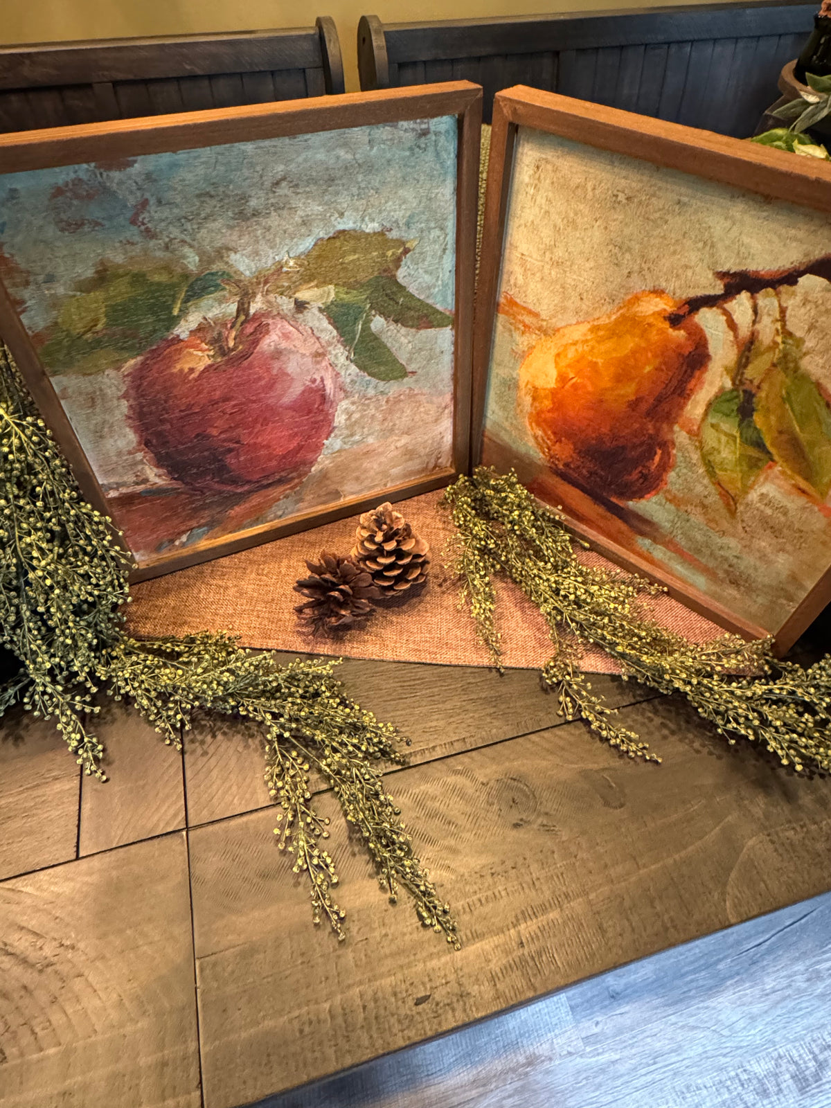 Vintage Fruit Paintings | Rustic Kitchen Wall Art | Sold Separately