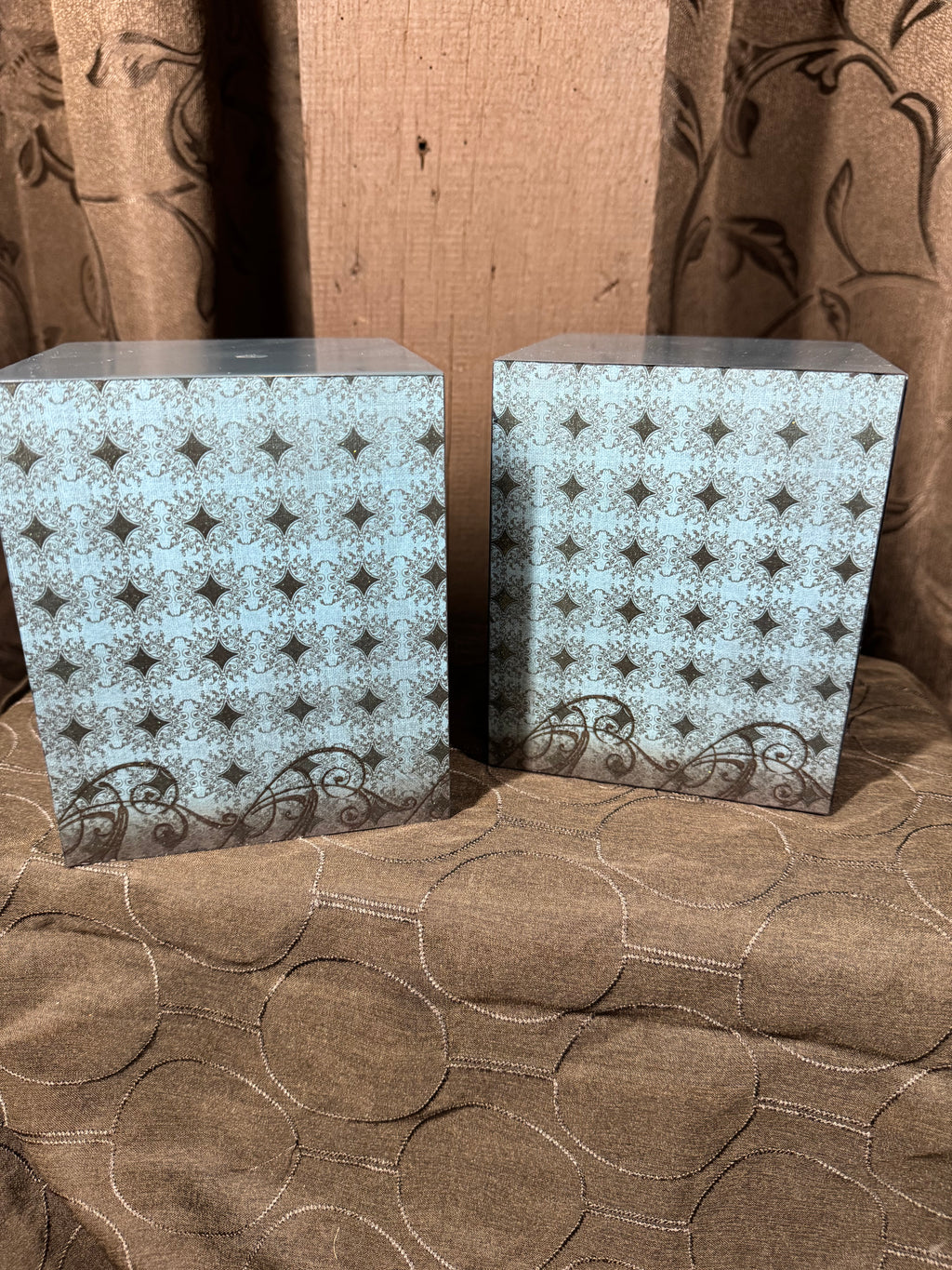 Diamond Design Teal Wall Blocks