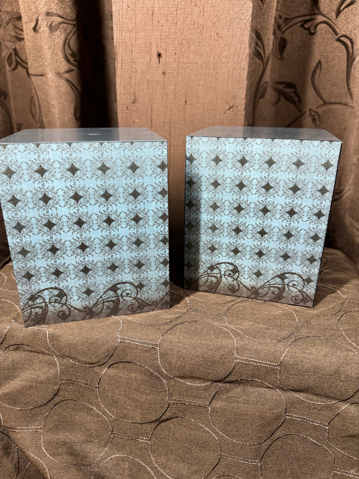 Diamond Design Teal Wall Blocks