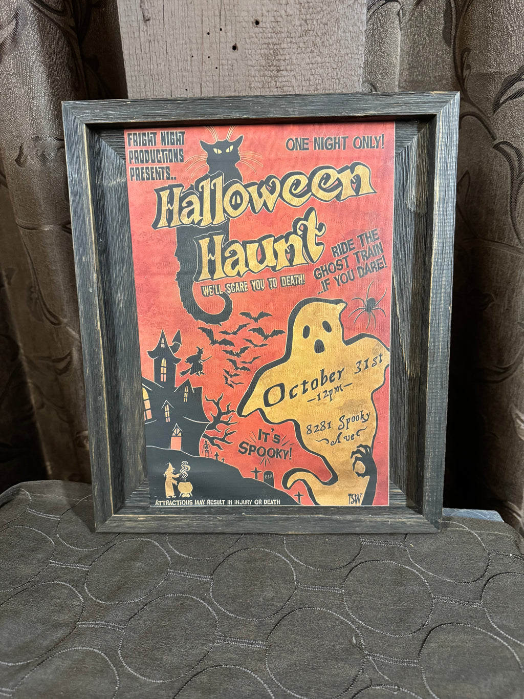 Vintage Halloween Haunt framed