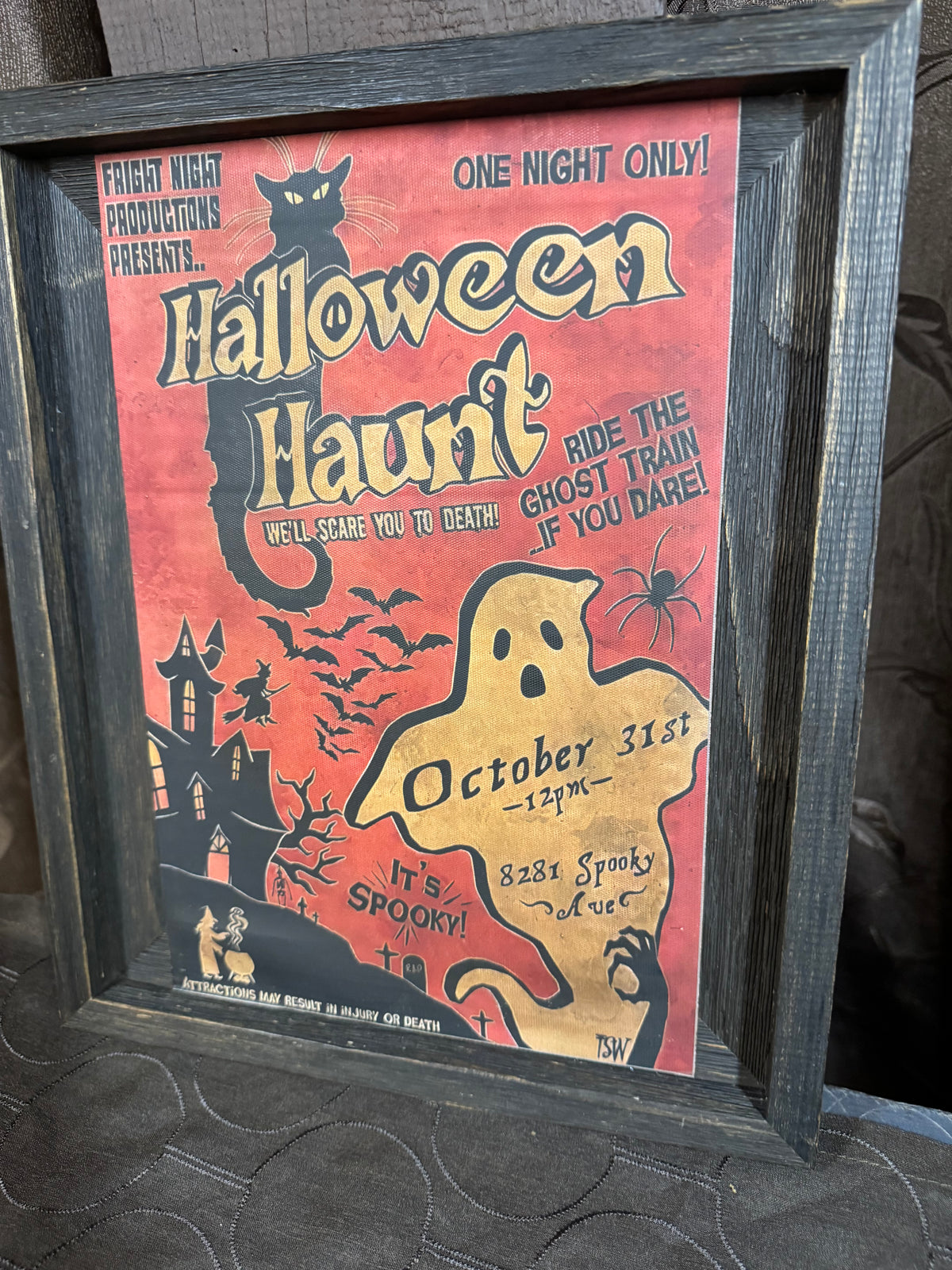 Vintage Halloween Haunt framed