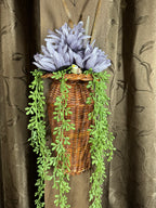 Wicker Wall Basket w/floral