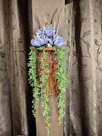Wicker Wall Basket w/floral