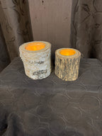Birch and Oak candle holders
