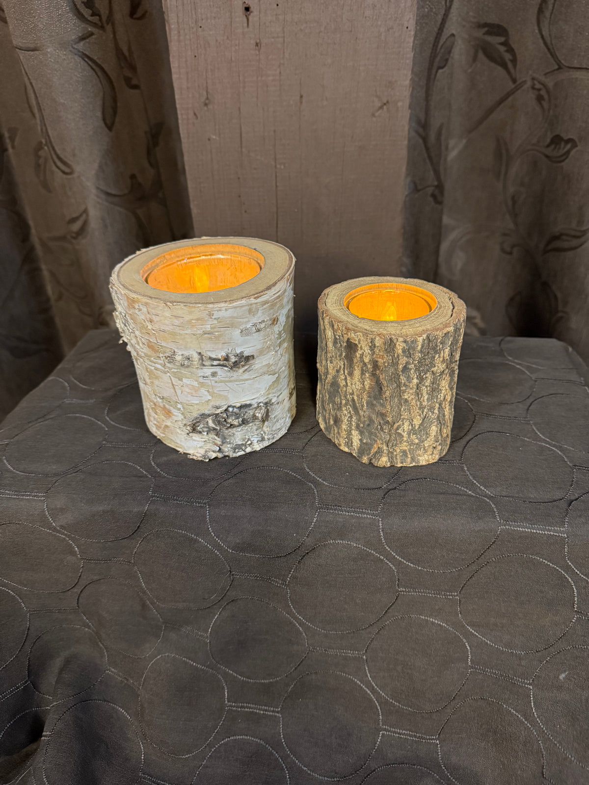 Birch and Oak candle holders