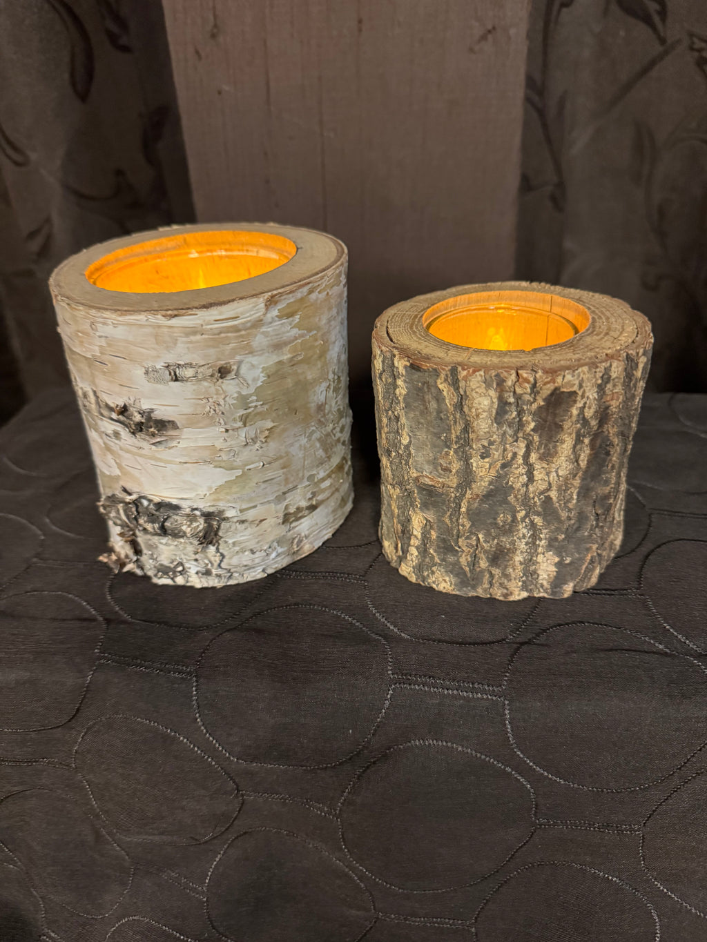 Birch and Oak candle holders