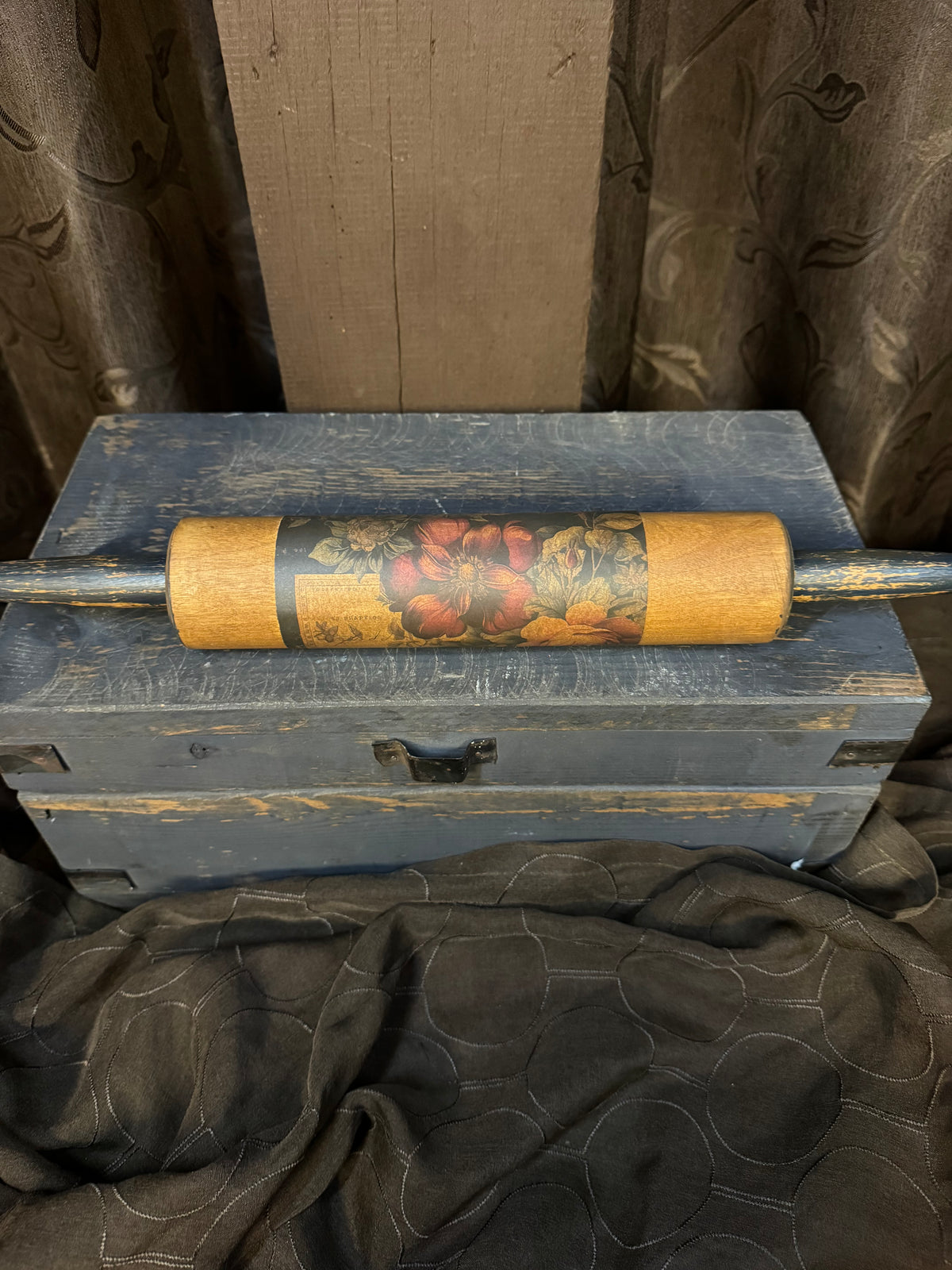 Navy-Burgundy Rolling Pin