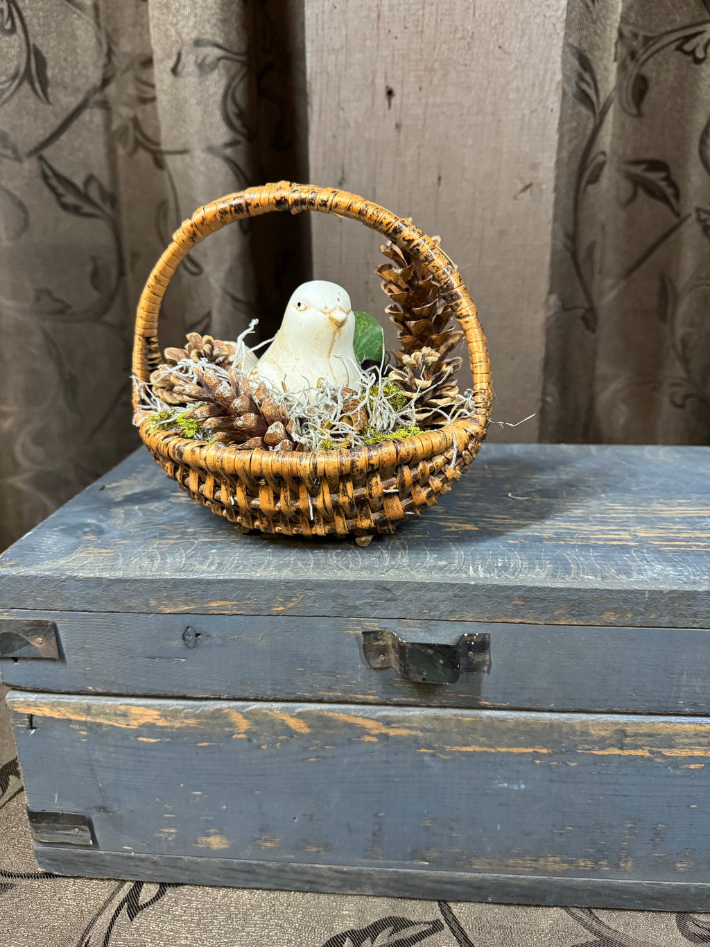 Bird in the Vintage Basket