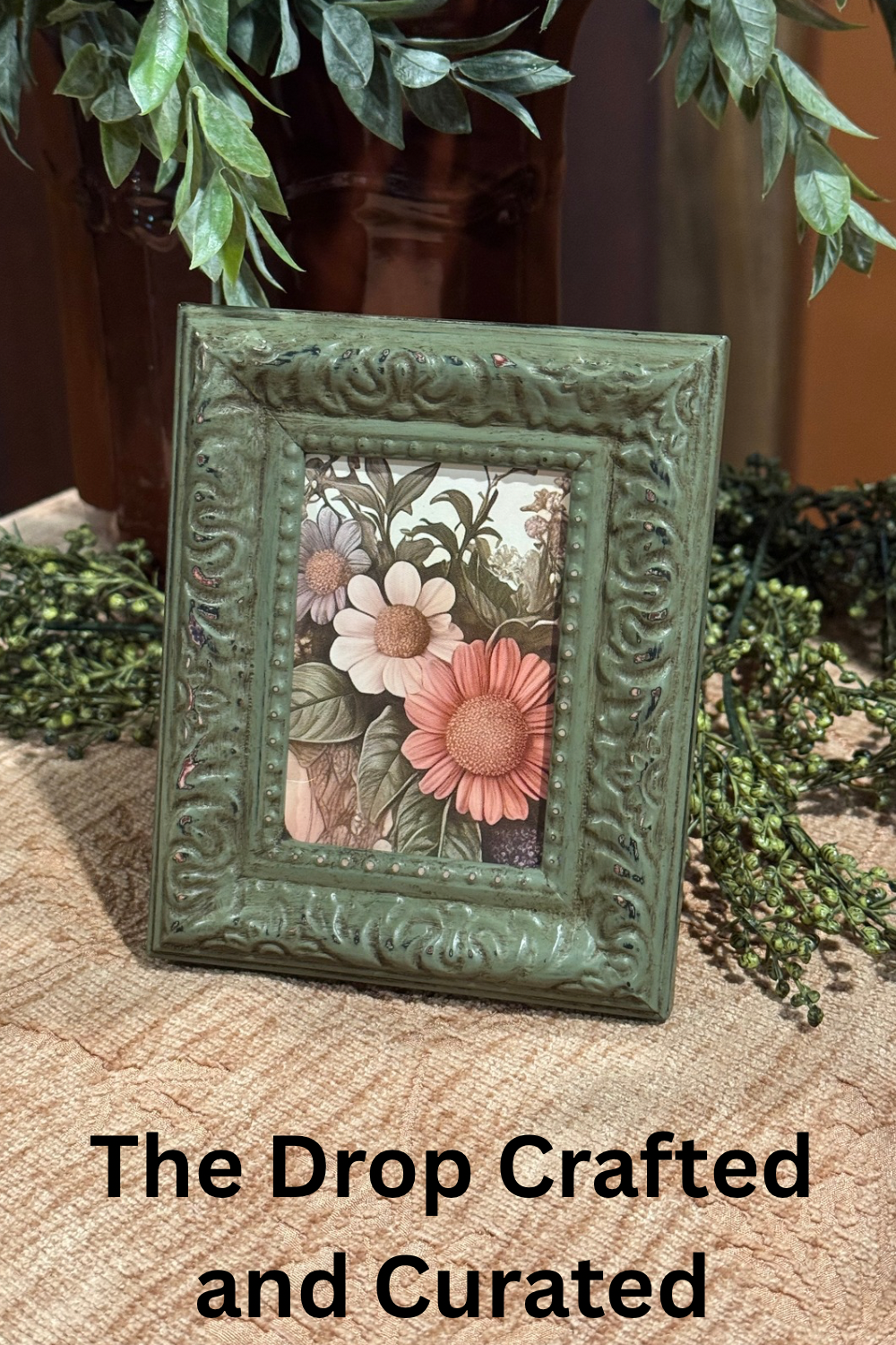 Vintage Floral Bedside Decor | Cottagecore Small Vignette Piece