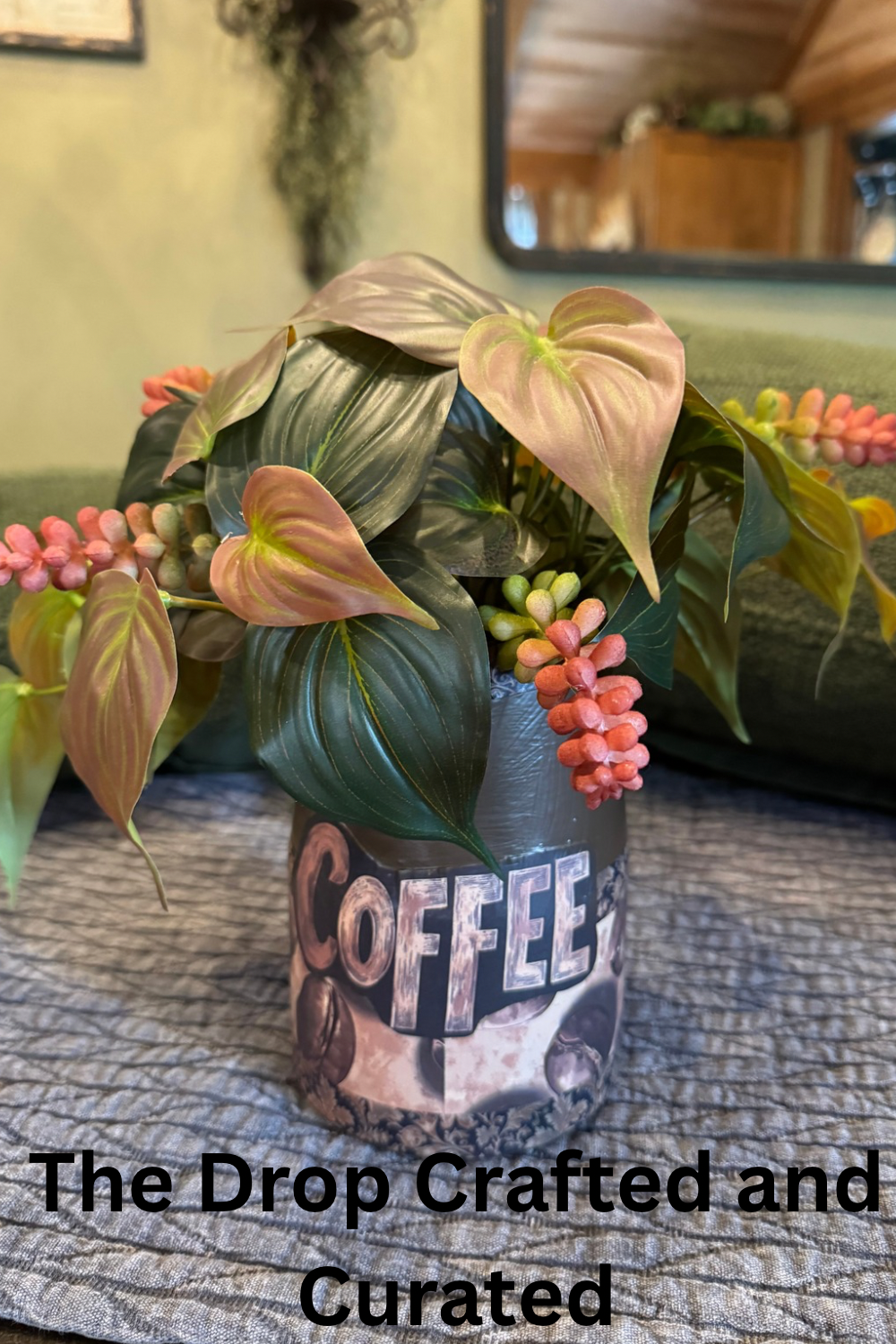 Coffee Plant Planter | Unique Coffee Bar Decor | One-of-a-Kind