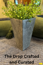 Hard Resin Branch Planter | Dark Rustic Botanical Decor