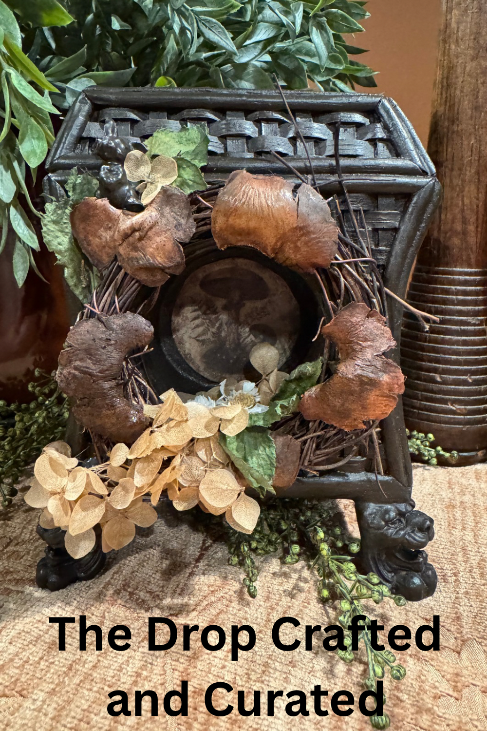 Vintage Clock Base with Lion Feet & Rabbit | Rustic Curiosity Decor