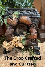 Vintage Clock Base with Lion Feet & Rabbit | Rustic Curiosity Decor