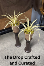 Cast Iron Spike Candlesticks with Greenery | Dark Halloween Decor | Set of 2