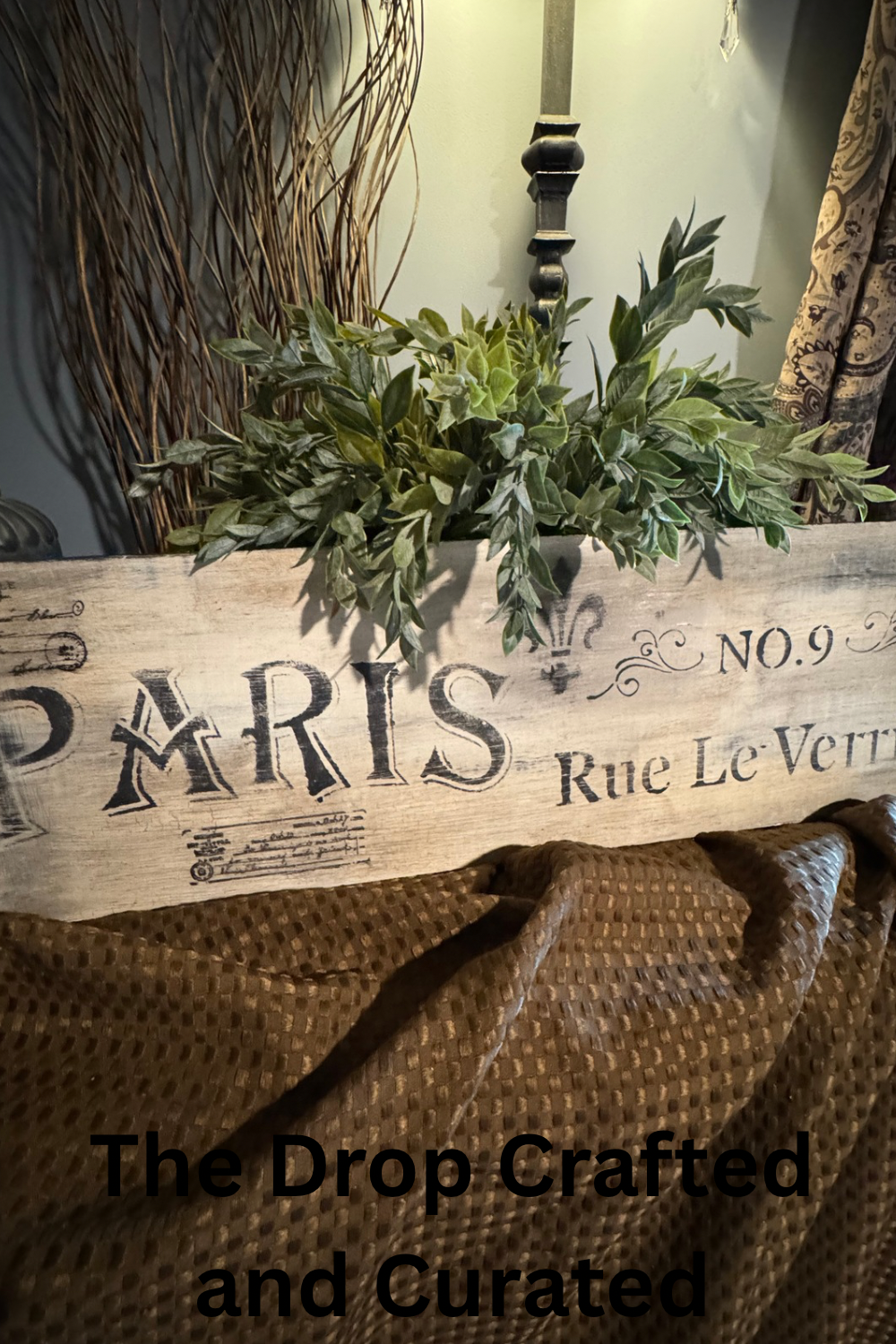 Vintage Parisian Shop Sign | French Rustic Wall Decor | Wood