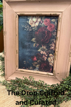 Vintage Rose Framed Art | Dusty Pink Cottagecore Wall Decor