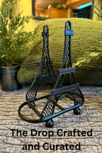 Eiffel Tower Napkin Holder | Black Parisian Kitchen Decor | Upcycled