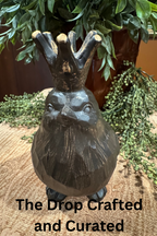 Queen Victoria Crowned Bird Figurine | Whimsical Cottagecore Shelf Decor