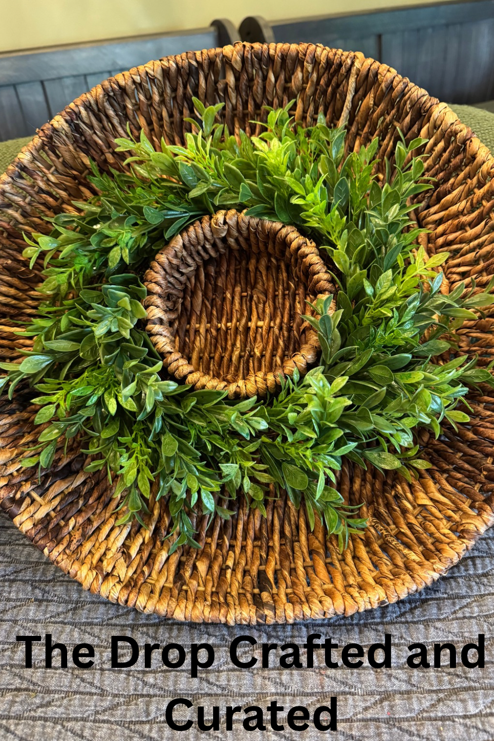 Wicker Chip and Dip Wreath | Rustic Cottagecore Home Decor