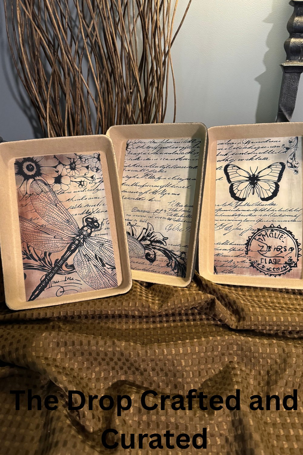 Upcycled Specimen Trays | Rustic Catchall Desk & Dresser Decor | Set of 3