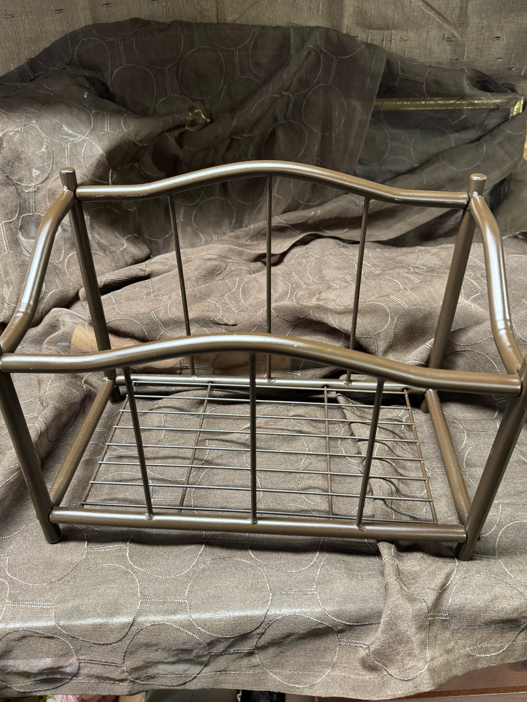 Vintage Metal Tabletop Bookshelf | Rustic Farmhouse Home Decor