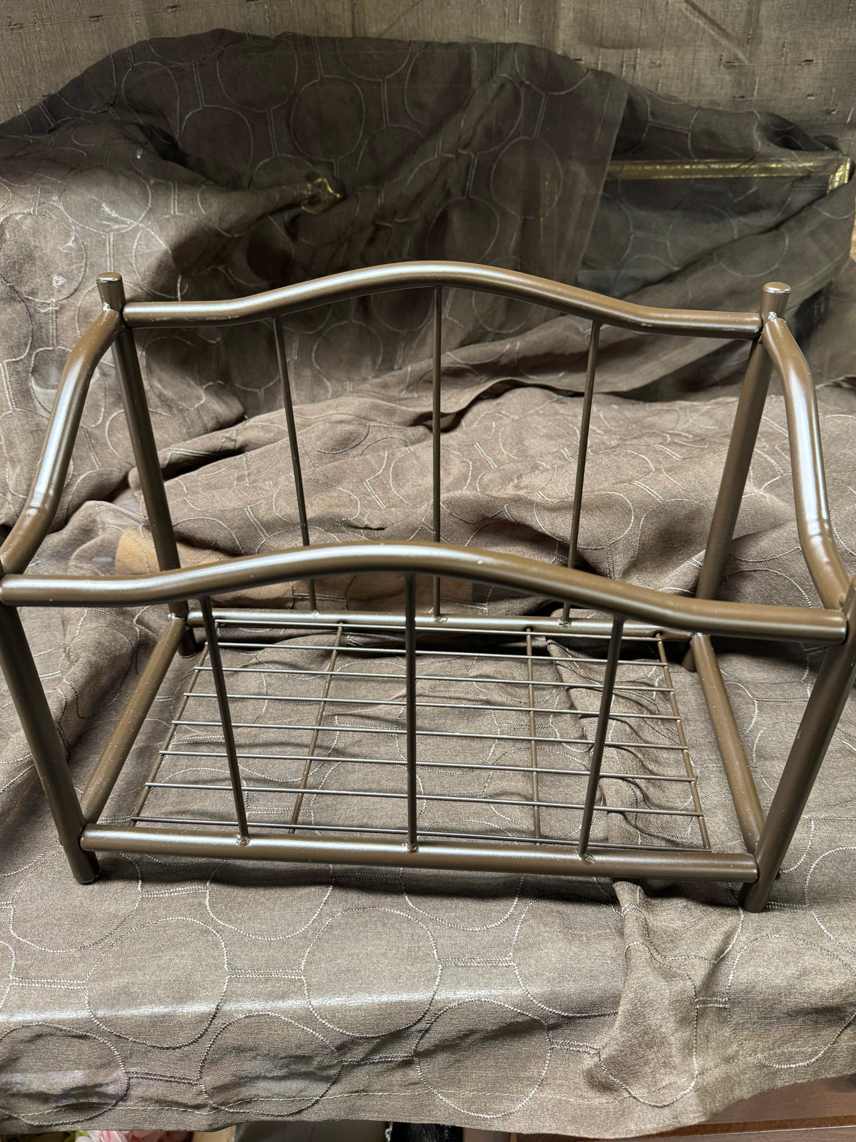 Vintage Metal Tabletop Bookshelf | Rustic Farmhouse Home Decor